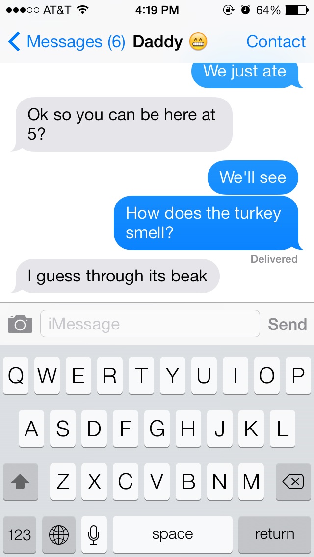 How Does the Turkey Smell?-15 Hilarious Texts From Parents That Will Make You Cry Then Laugh