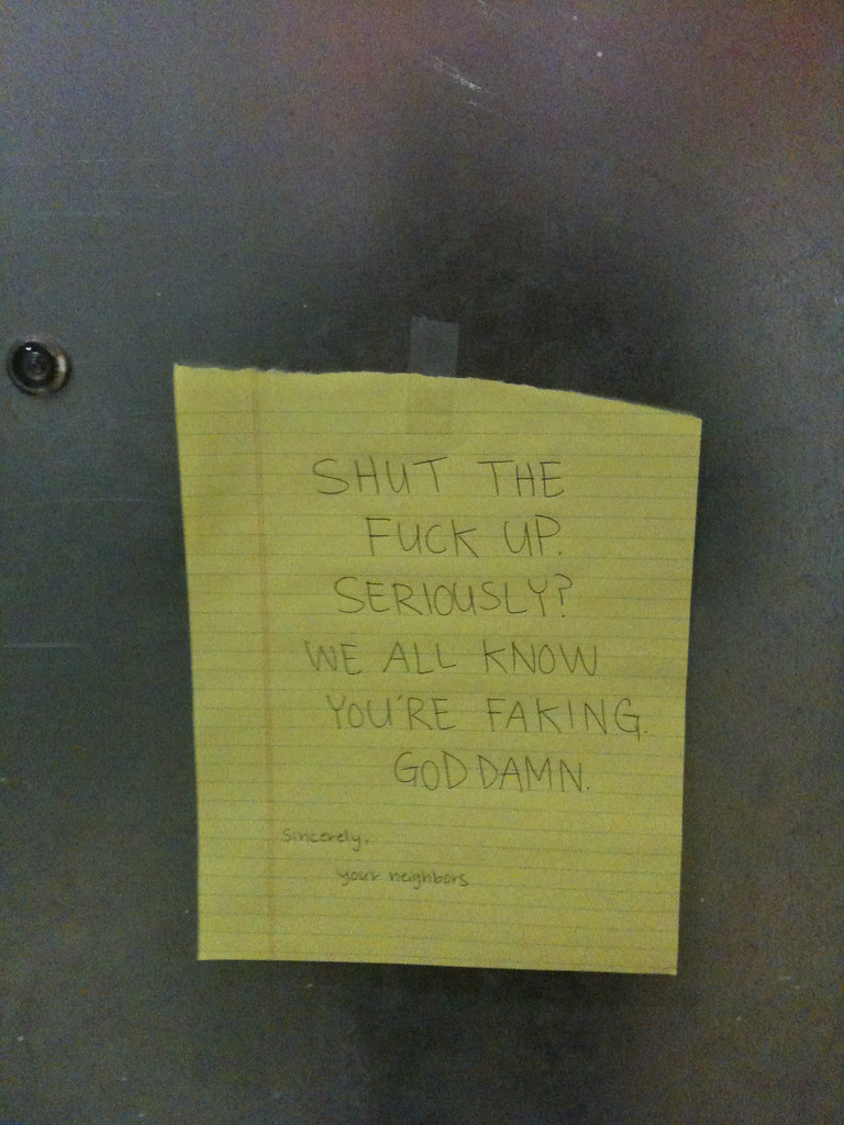 15 Funniest Notes Ever Left For Neighbors Having Sex Very Loud