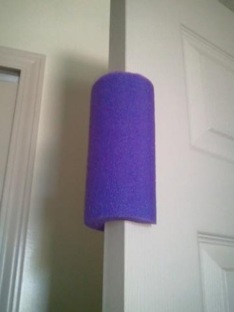 Use Pool Noodle as Door Stopper-15 Parenting Hacks That Will Make You Super Parents