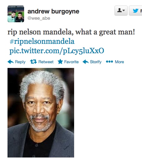 When Someone Can't Differentiate Between Nelson Mandela and Morgan Freeman-15 Dumbest Tweets Ever