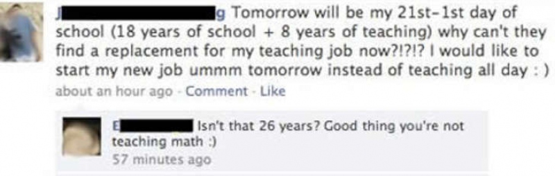 This Teacher Who Got the Numbers Wrong-15 Teachers And Their Epic Facebook Fails
