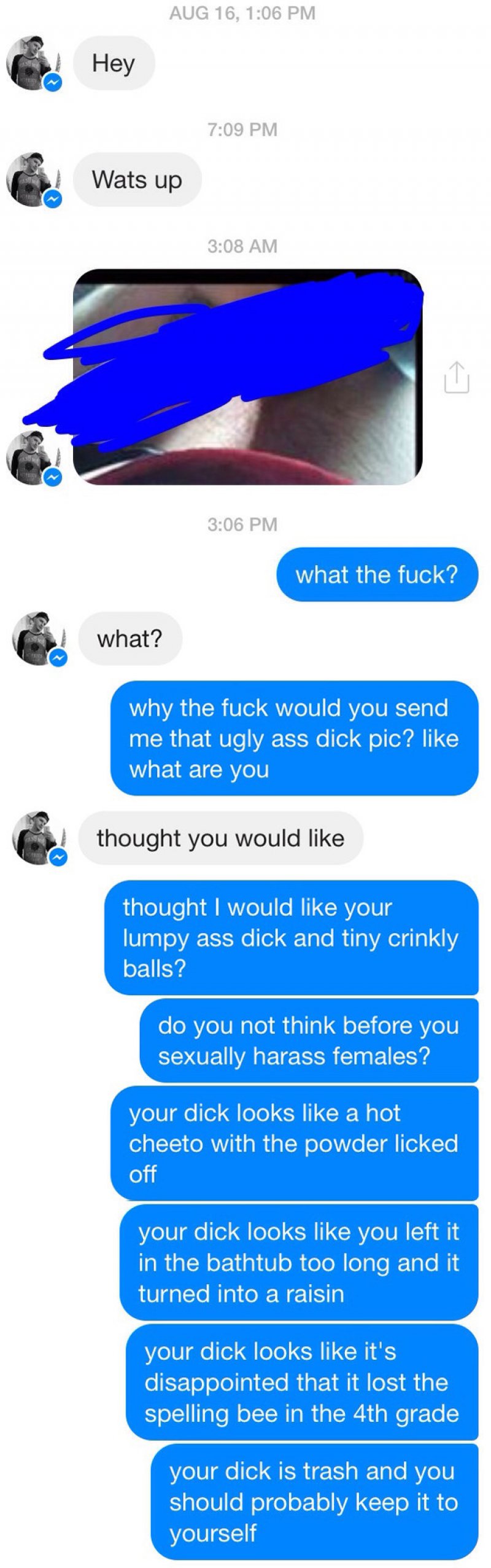 That Escalated Quickly!-15 Hilarious Comebacks To Unwanted Dick Pics