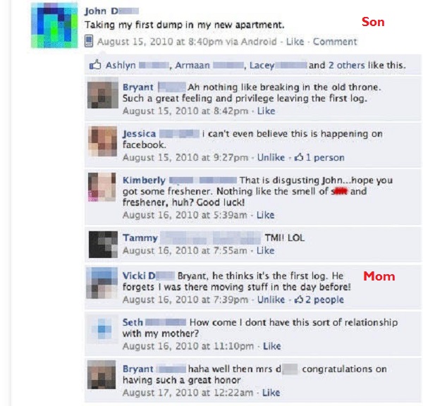 This Funny But Cool Mom-15 Images That Show You Shouldn't Add Your Mom On Facebook