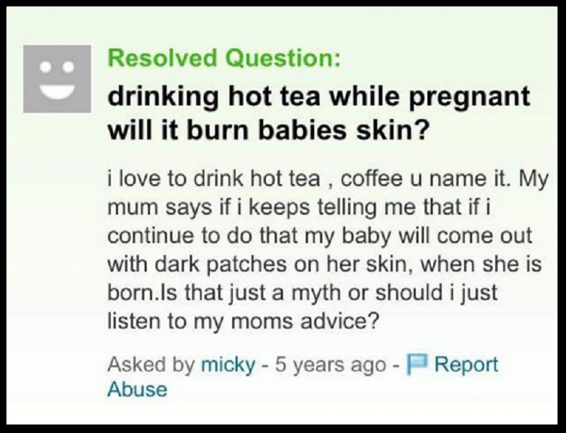 This Question from a Pregnant-15 Dumb Yahoo Questions That Will Make You Cringe