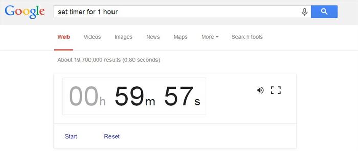 Set Timer-15 Google Hacks That Make Your Life Simpler