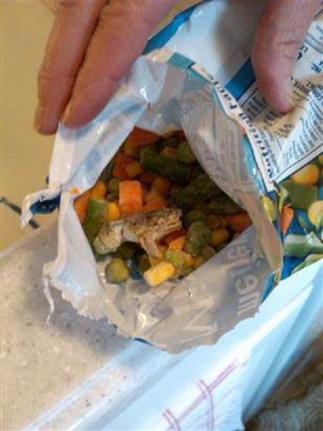 Frog in your frozen veggies?-15 Most Disgusting Things People Ever Found In Their Food