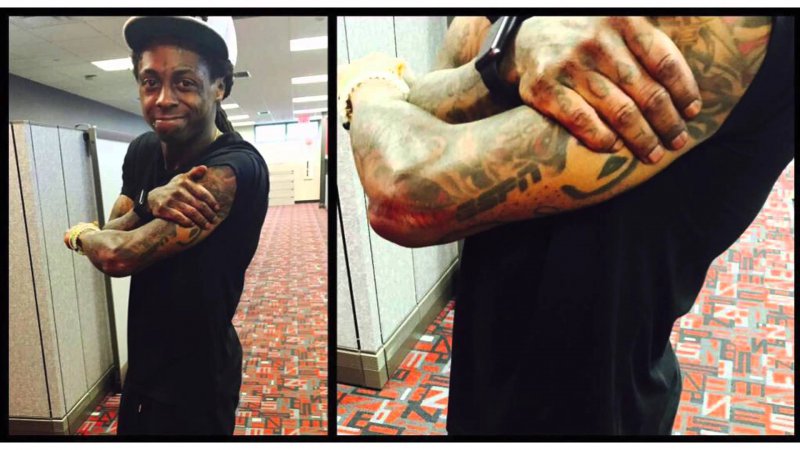 ESPN Tattoo On His Arm-15 Bizarre Lil Wayne's Tattoos And Their Meanings