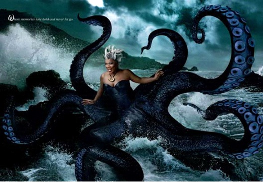 Queen Latifah As Ursula In The Little Mermaid-Celebs In Disney Inspired Photos