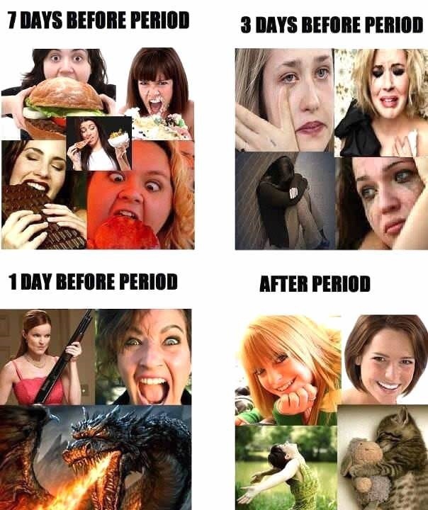 Aaah!-Funny 'Meanwhile On Periods' Memes
