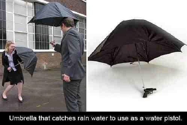 Water pistol umbrella-Worst Inventions Ever