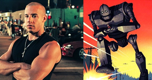 Vin diesel As The Iron Giant-24 Cartoons Voiced By Celebrities