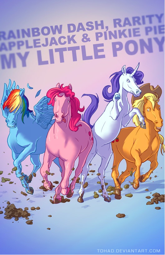 My Little Pony-Classic Childhood Characters In Evil Form