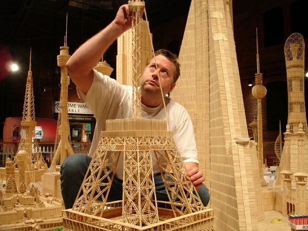 Eiffel Tower-12 Creative Toothpick Art Models Ever Made
