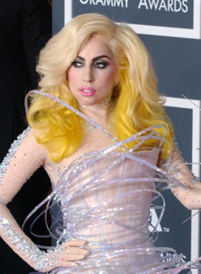 Yellow ends-Lady Gaga Hairstyles