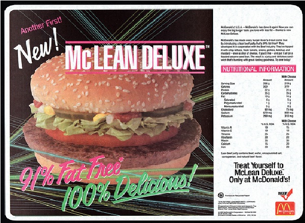 McLean Deluxe-Failed McDonald's Products