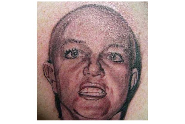 Britney-Worst Back Tattoos
