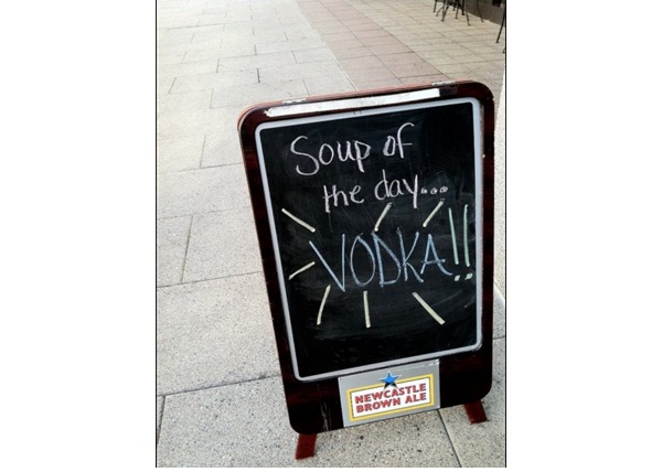 Vodka Soup-Funniest 'Soup Of The Day' Signs