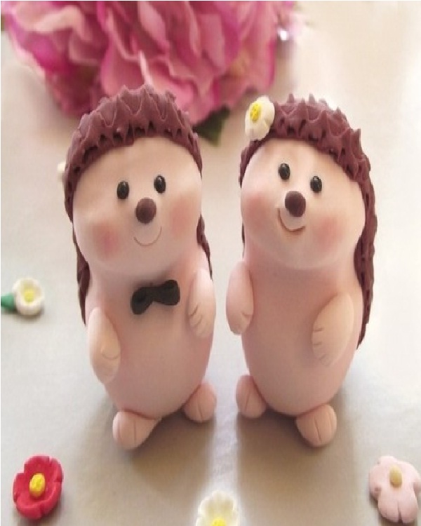 Hedgehogs-Unusual Wedding Cake Toppers