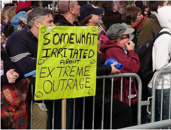 Irritated By Outrage-Clever Protest Signs