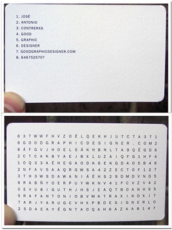 Find A Word Business Card-Funniest Business Cards