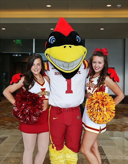 A Bird In The Hand..is Worth Two Cheerleaders-Pics Of Mascots Having Fun