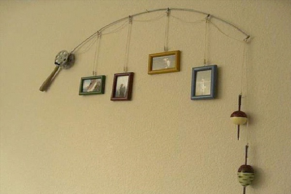 Fishing Rod Picture Frame Holder-Simple But Genius Ideas