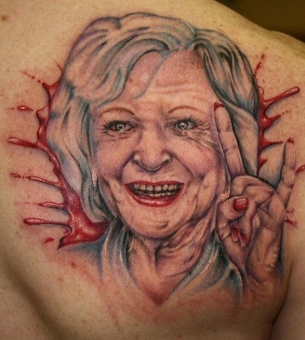 Betty White-Worst Celebrity Faces Tattoos
