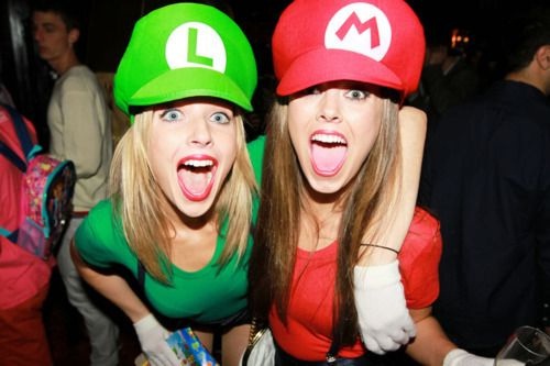 They Look Happy-Hot Girls In Mario Cosplays