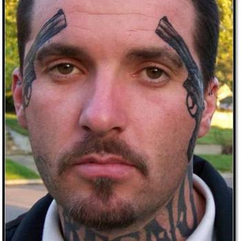He Looks Like a Serial Killer-15 People With Terrible Face Tattoos