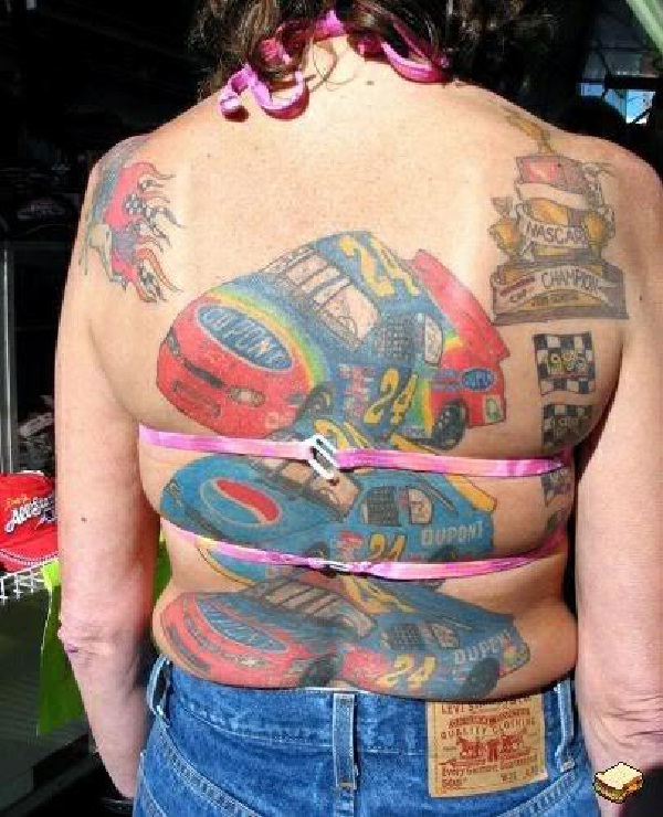 Nascar-Worst Back Tattoos
