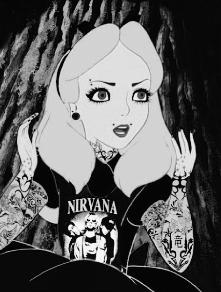 Alice-Disney Characters In Punk Look