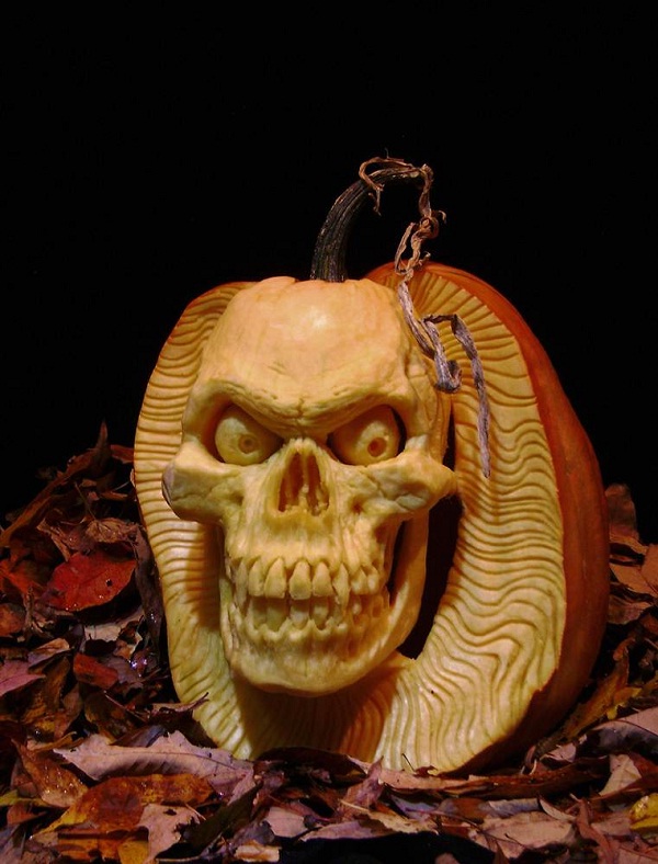 Skull-Halloween Pumpkin Carvings