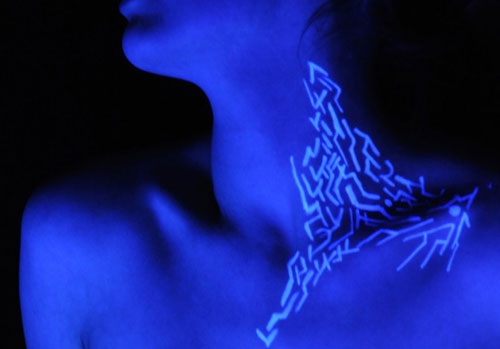 Glow In The Dark-Insane Neck Tattoos