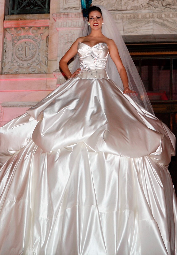 Miles of satin-Worst Wedding Dresses