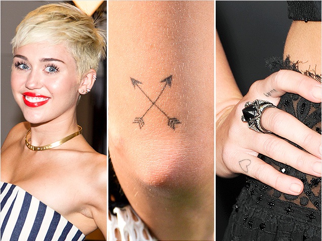 Crossed Arrows-Miley Cyrus And Her Tattoos