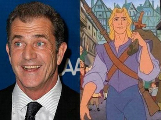 Mel Gibson As John Smith-24 Cartoons Voiced By Celebrities
