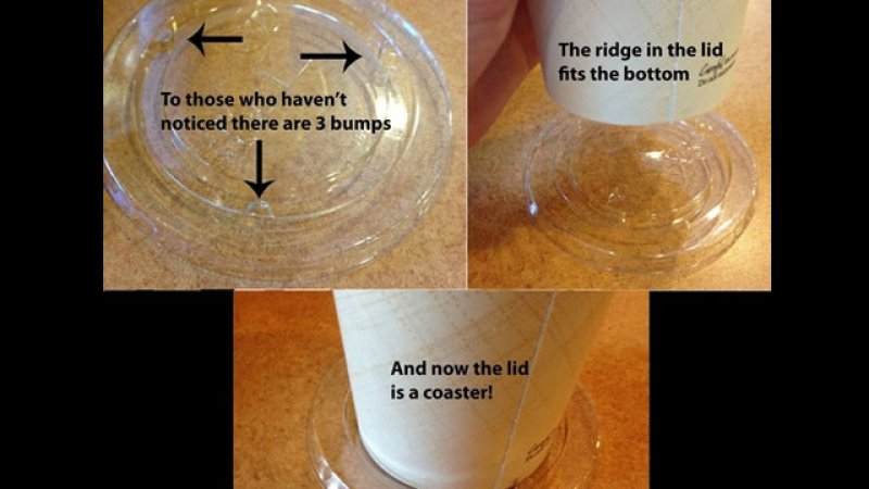 Soda Cup Lids are Made to Work as Coasters-15 Silly Things You Probably Didn't Know Until Now