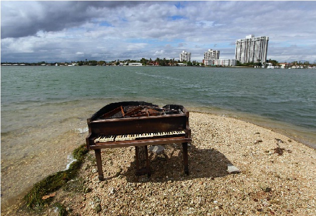 Grand piano-Bizarre Things That Washed Up On Beaches