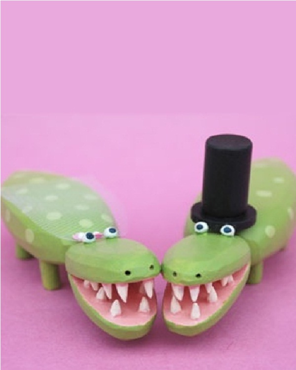 Crocodile-Unusual Wedding Cake Toppers