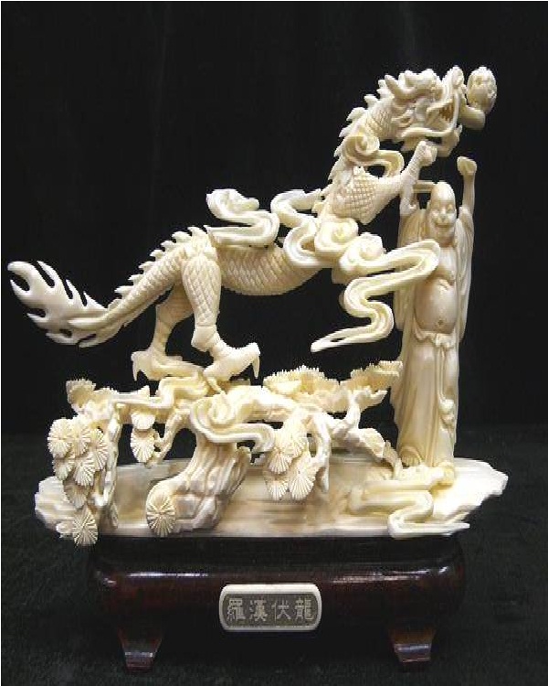 Buddha & Dragon-Amazing Bone Carvings