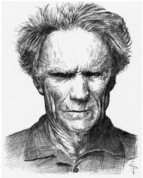 Clint Eastwood-Amazing Pen Drawings