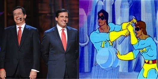 Stephen Colbert And Steve Carrell As The Ambiguously Gay Duo-24 Cartoons Voiced By Celebrities
