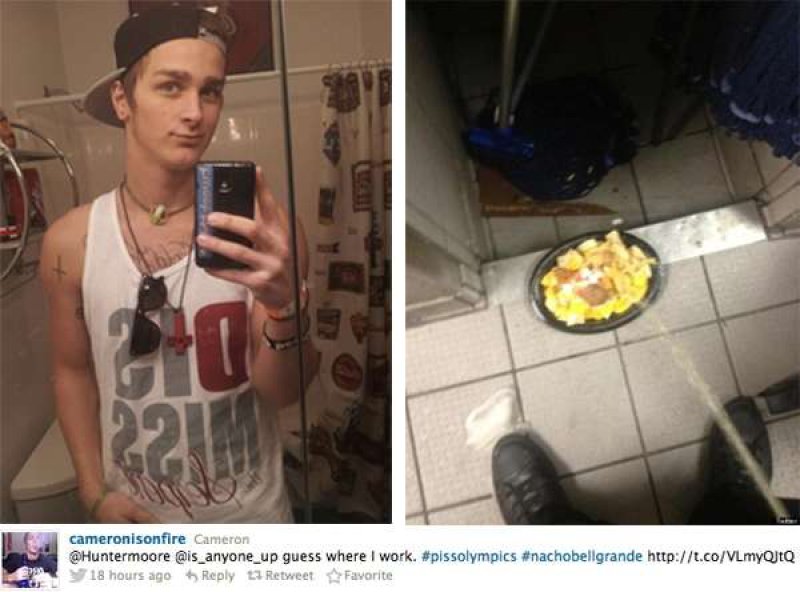 Guy who pissed on customer's food at work-15 People Who Got Fired Because Of Social Media