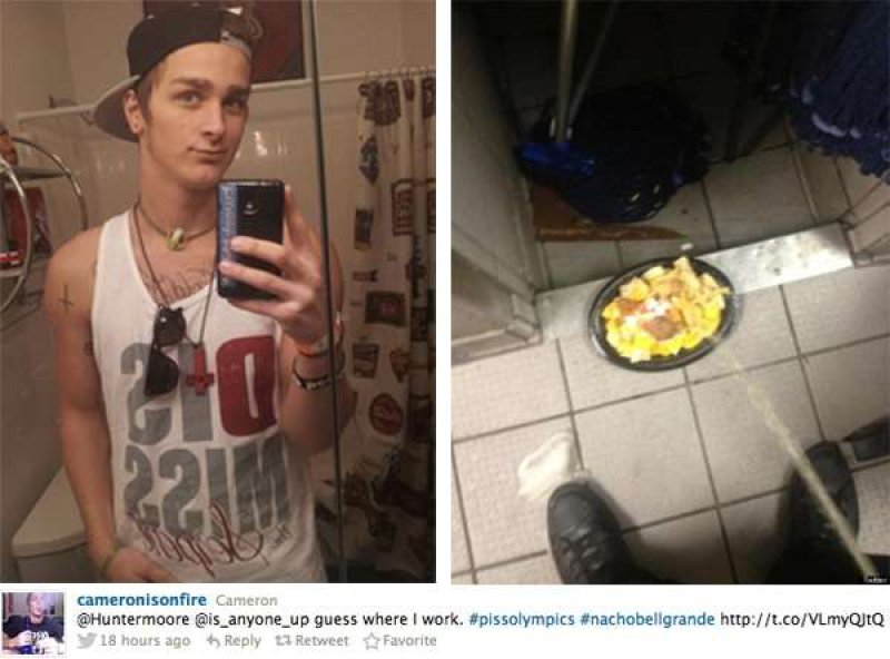 Guy who pissed on customer's food at work-15 People Who Got Fired Because Of Social Media Guy who pissed on customer's food at work-15 People Who Got Fired Because Of Social Media