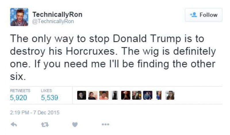 Donald Trump's Horcrux! -15 Hilarious Tweets About Donald Trump Sure To Make You Laugh