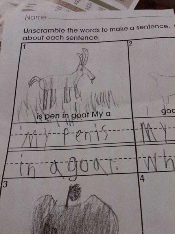 Your what in a where?-Hilarious And Honest Notes From Kids