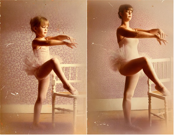 Ballerina for Life-Adult Photos Vs. Childhood Photos