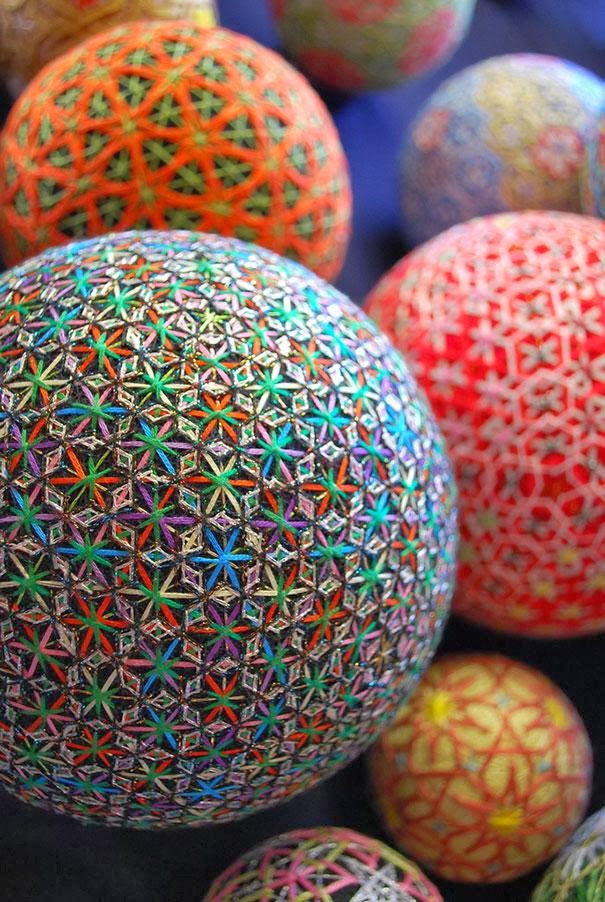 Attention to Detail-Creative Embroidered Temari Spheres By A 92-Year-Old Grandmother