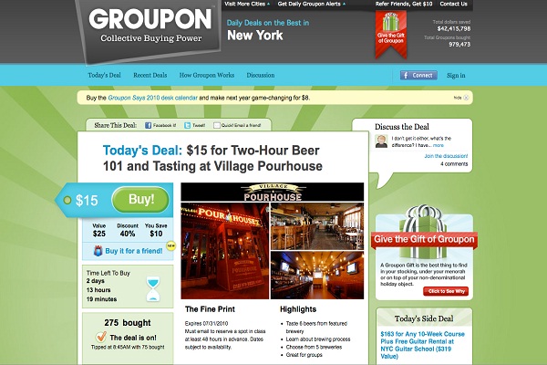Groupon-Best Coupon Websites