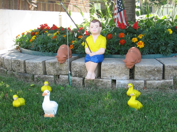 Plastic Bath Ducks-Strangest Lawn Ornaments